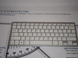 JETech 2.4G Wireless Keyboard White/Silver