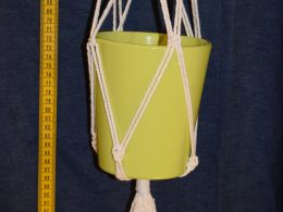 Hand-made Macrame quad layout with beads tassle