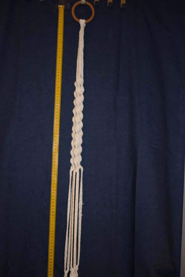 Hand-made-macrame pot hanger