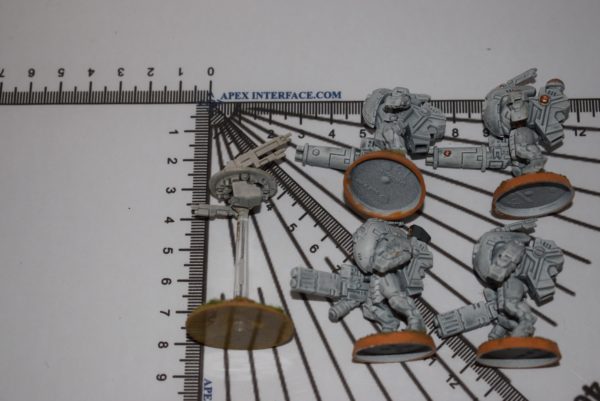 XV25 Stealth Battlesuits x4, Marker Drone x1 Miniatures