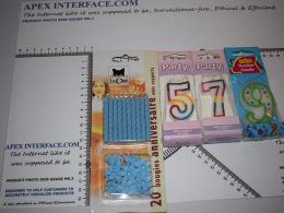 Cake Candles set Prime Numbers 5 7 9