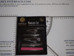 Manicure Set - Enrico Shonalli Nail Clippers, Tweezers & Files.