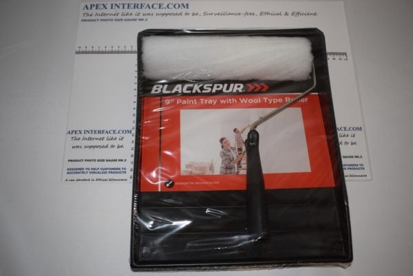 Paint Roller, synthetic wool, Plastic 9 Inch Paint Tray, Blackspur