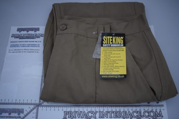 Site King Combat Cargo Trousers - Khaki