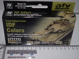 Vallejo Acrylic - IDF Colours - Israeli Defence Force paint set