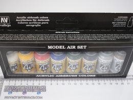 Vallejo Acrylic - Model Air Paint Set - Basic Colours x8