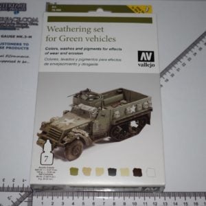Vallejo Acrylic - Weathering Set for Green Vehicles - Washes, Pigments, Colours