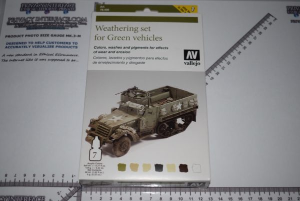 Vallejo Acrylic - Weathering Set for Green Vehicles - Washes, Pigments, Colours