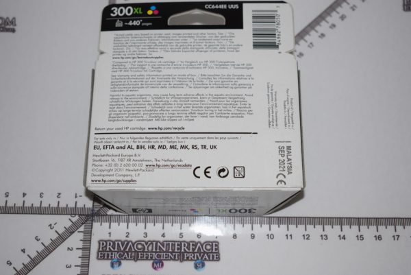 HP Ink - 300 XL Tri Colour Ink - Original New Cartridge