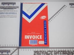 Invoice Duplicate Paper Book - 100 Pages, Ruled Feint, Carbon Pages