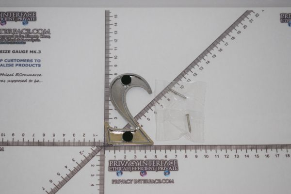 Metal Door Number Chrome SIlver Attachment