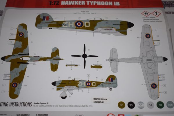 Airfix Hawker Typhoon Paint Scheme