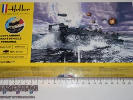 LCVP US Landing Craft with troops 1 72 scale Heller Gift Set