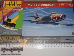 MD 450 Ouragan Model Kit Heller Model Jet Fighter Set 1 72