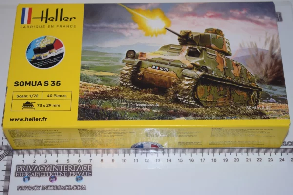 Somua S 35 Early WW2 French Infantry Tank Model Kit Gift Set Heller