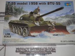 T55 model 1958 tank with BTU 55 Bulldozer