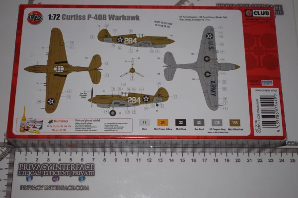 Airfix Curtiss P-40B Warhawk