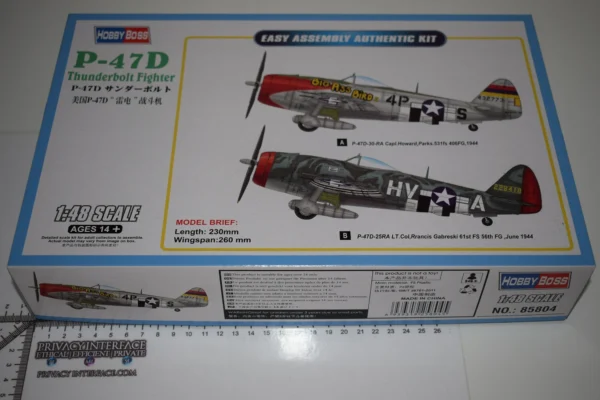 Hobbyboss P-47D Thunderbolt USAAF WW2 fighter bomber model kit